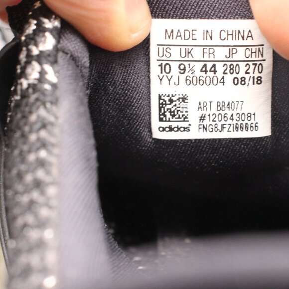 Adidas UltraBoost 2.0 Silver Medal Black Men's Size 10 Athletic Shoes BB4077 - Picture 3 of 9